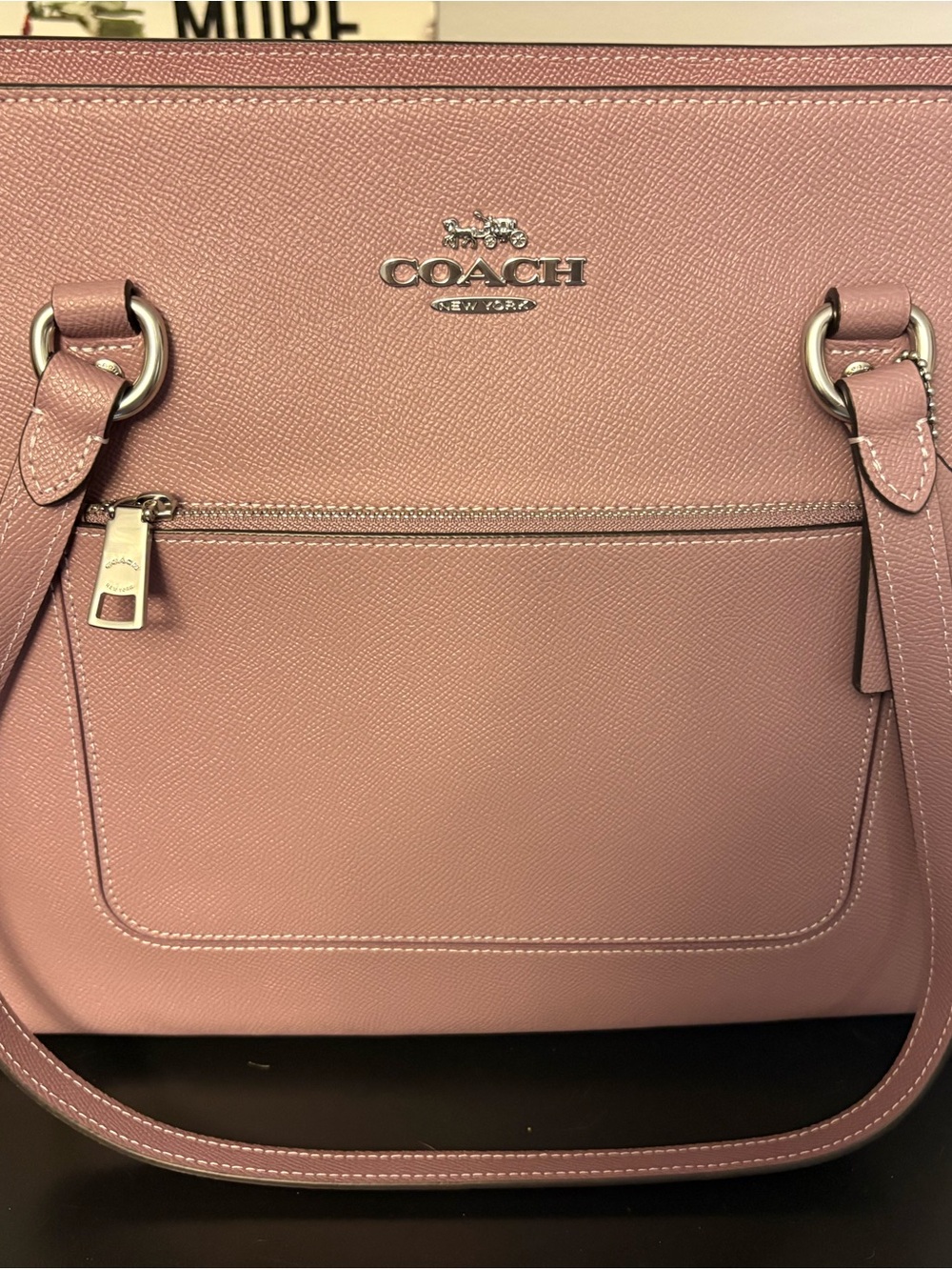 Coach Lilac Saffiano Leather Tote